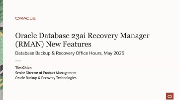 Oracle Database 23ai Recovery Manager (RMAN) New Features