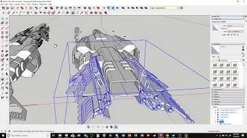 Google Sketchup SpaceShip - Capital Ship Remodel Part 11