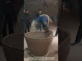 Handmade large vases by coiling technique
