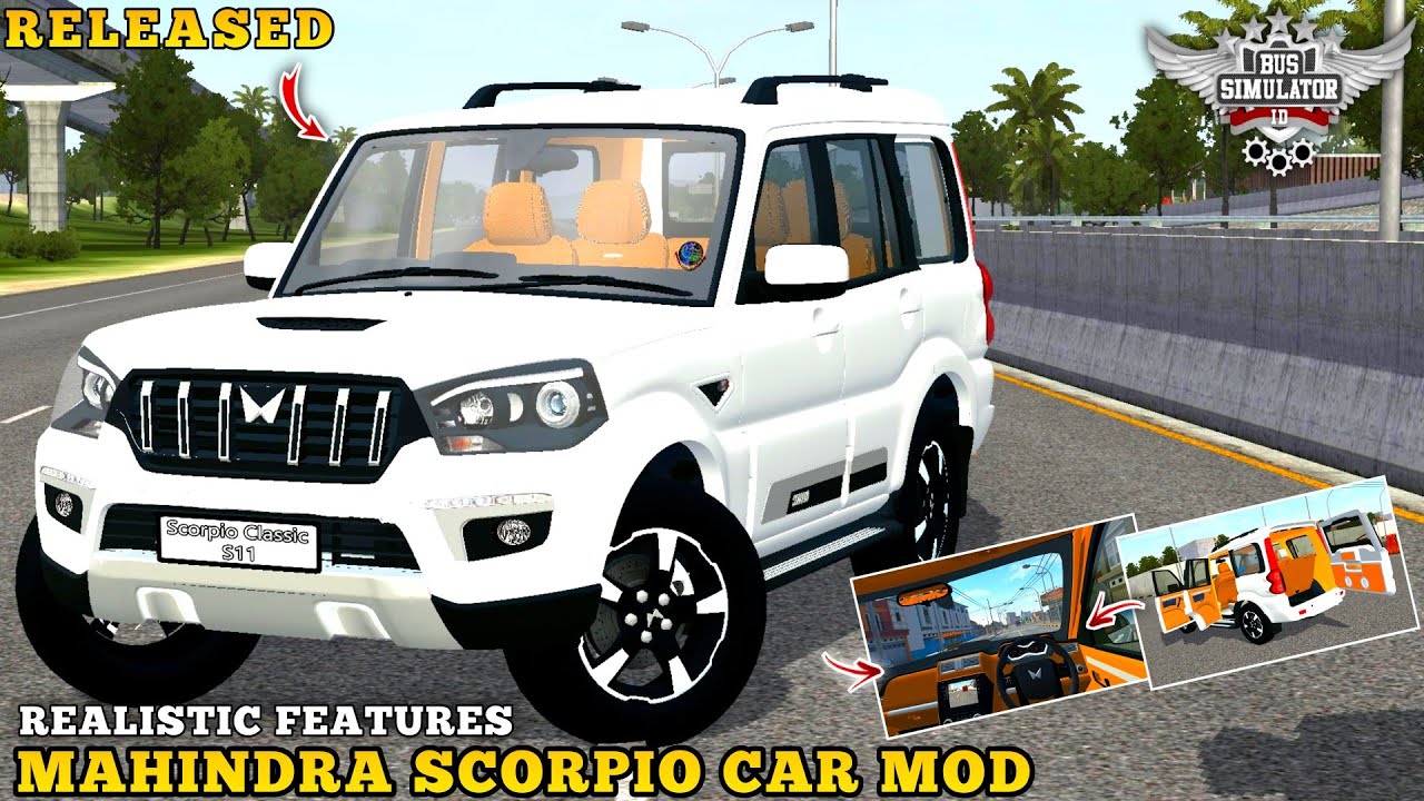 Mahindra Scorpio Classic S11 Mod For Bus Simulator Indonesia BUSSID