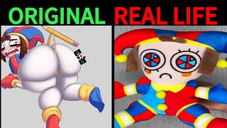 Plush Pomni React to Real Life vs Original Amazing Digital Circus Funny Videos