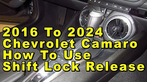 2014 To 2024 Chevrolet Camaro How To Use Shift Lock Release Park To Neutral - Quick & Easy