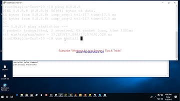 How to install traceroute in centos linux