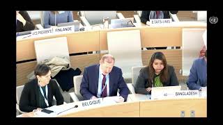 Belgium's statement regarding Bahá'ís in Iran to the 55th UN Human Rights Council
