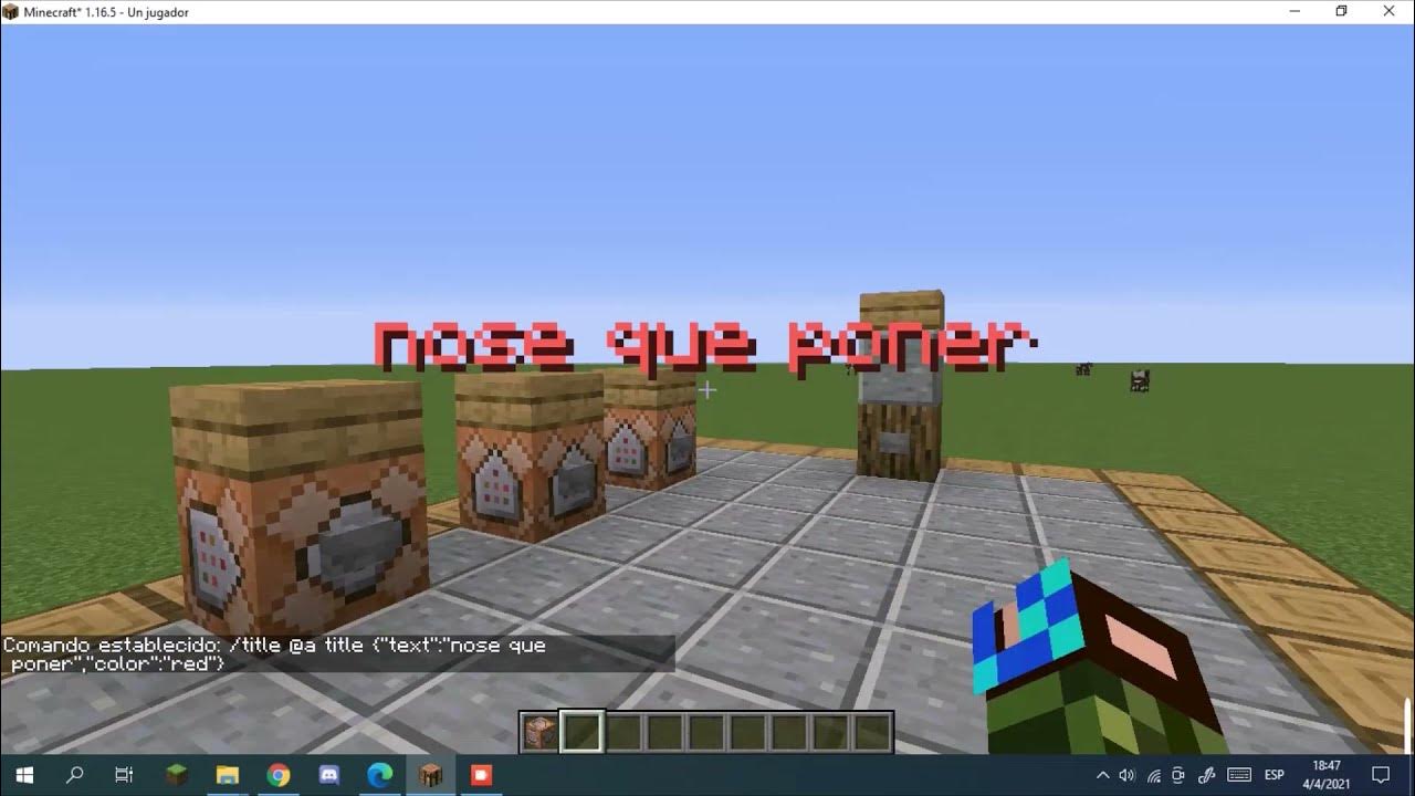 Como poner títulos en Minecraft Java - YouTube