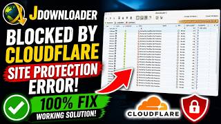 Fix jdownloader blocked by cloudflare site protection error Easy fix