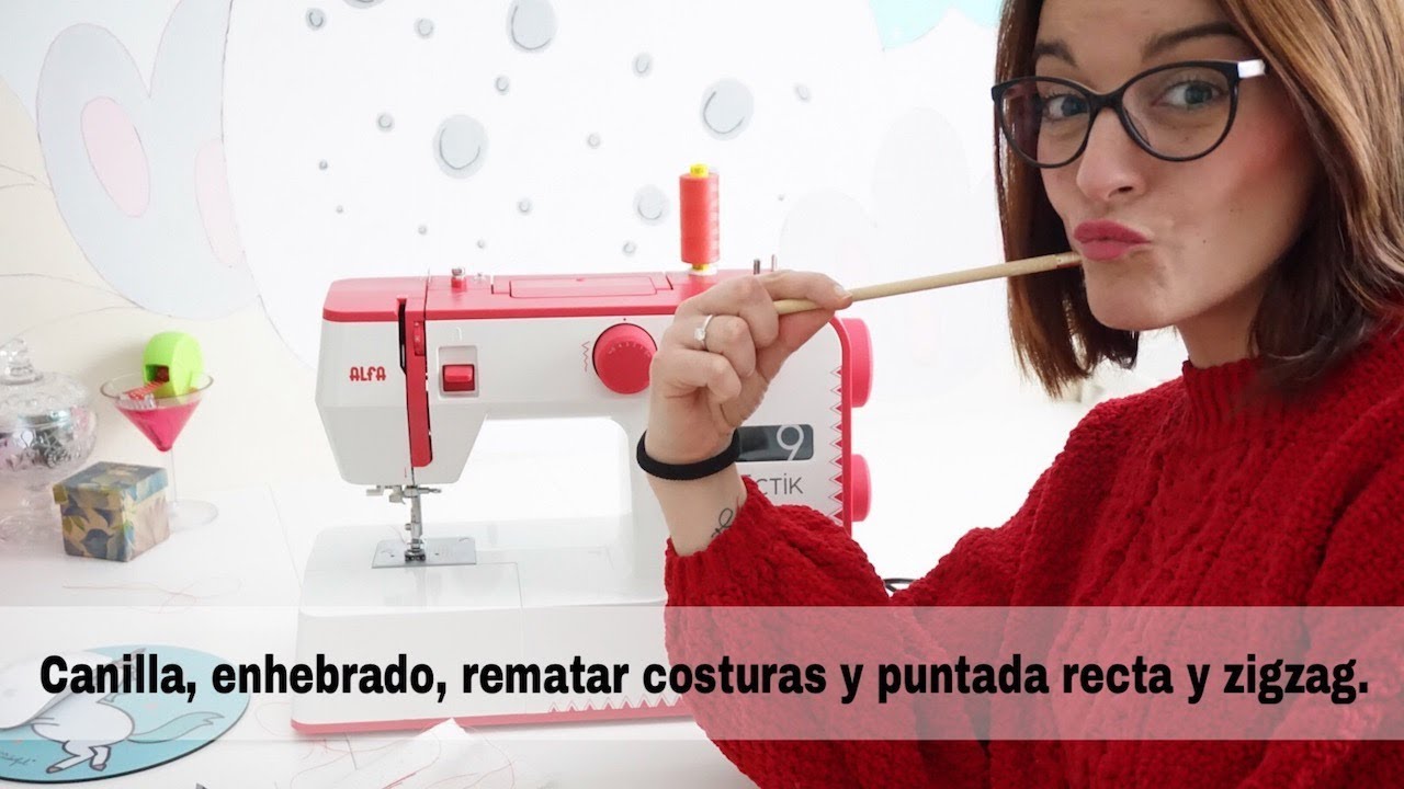 Maquina de coser ALFA: PRACTIK9 + FUNDA. Luz Led+ Ojal 1 tiempo+ Enhebrador  - Mercería Creativa