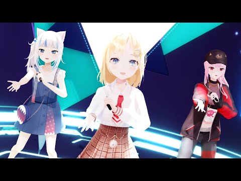 [Hololive MMD/4K/60fps] Watson Amelia, Gawr Gura, Mori Calliope - Sharing the World