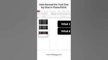 How Reveal the Text One by One in PowerPoint #slideegg