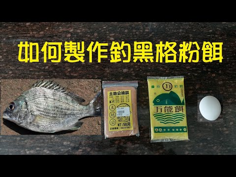 [釣魚達人#19] 如何製作釣黑格黑鯛粉餌? How to make black snapper powder bait to save money?