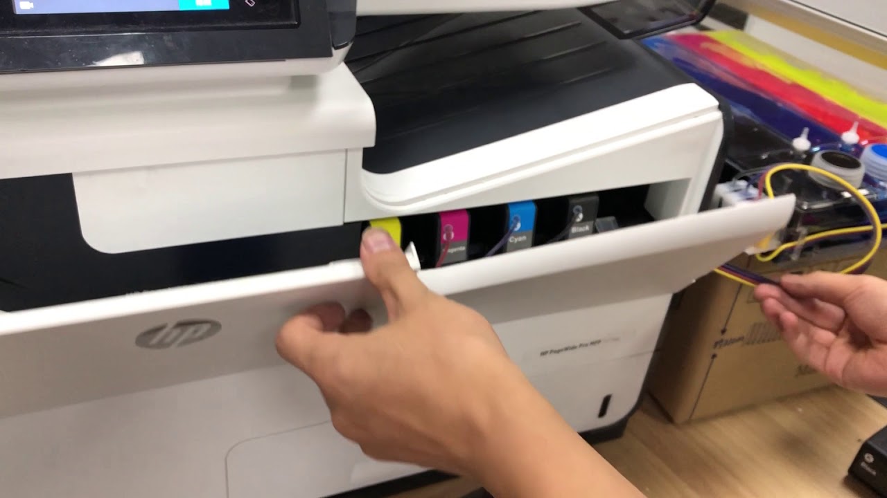 Sistema CISS 974 974XL per HP PageWide 352dw 377dw 452dw 477dw 552dw 577dw Managed P55250 con Chip ARC, 4 Colori/Set