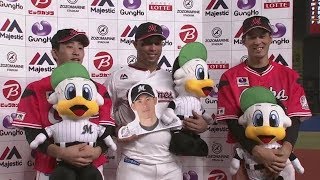 2019年9月11日 千葉ロッテ・岡大海選手・マーティン選手・小島和哉投手ヒーローインタビュー