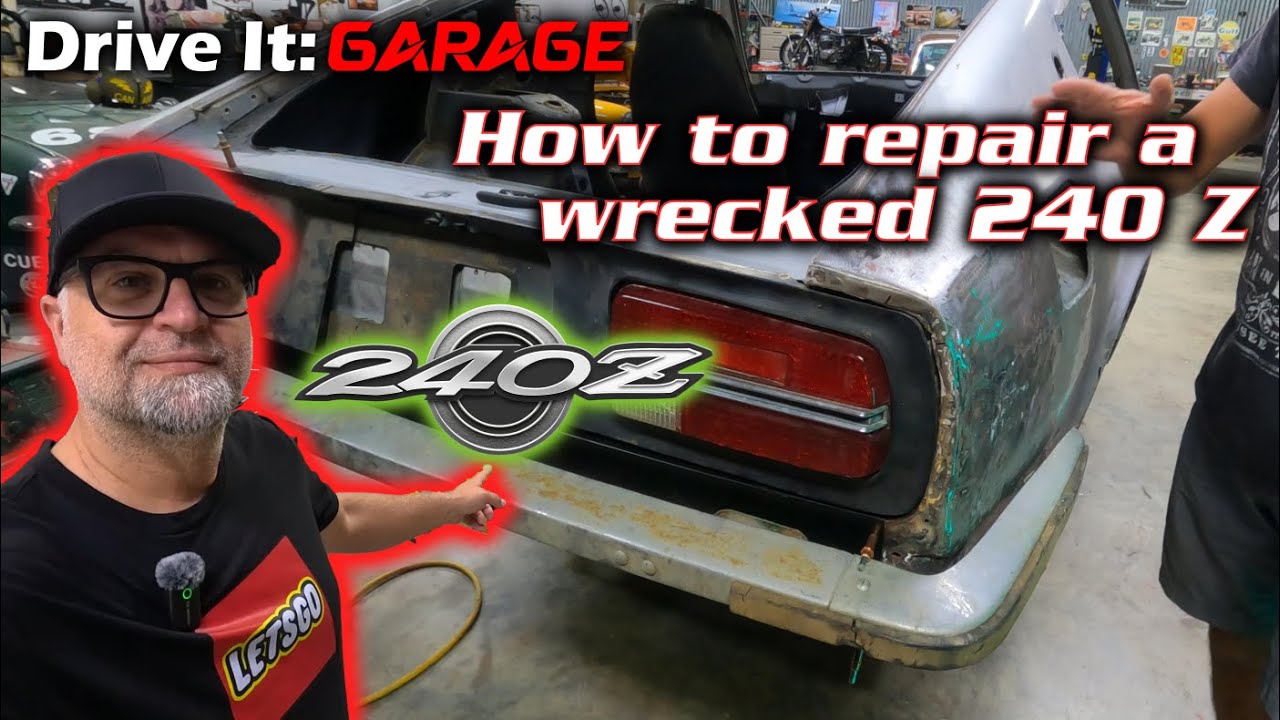 Работы по восстановлению кузова и формовке металлических частей на этом Datsun 240Z