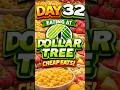 Day 32 Eating Only At Dollar Tree #shorts #snacks #food #foodreview