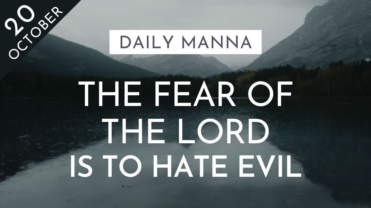 The fear of the lord is to hate evil proverbs 8 12 13 daily manna