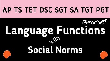 Language Functions with social norms I AP TET DSC SGT SA TGT PGT