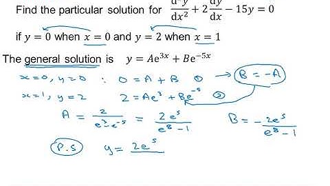 Edexcel Core Pure: Second order differential equations 1-4