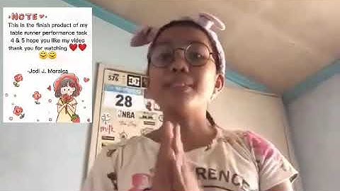 HE   Performance Task #5 Table Runner Part 2 | Jodi Morales