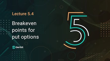 5.4 Breakeven points for put options - Deribit Options Course Basics