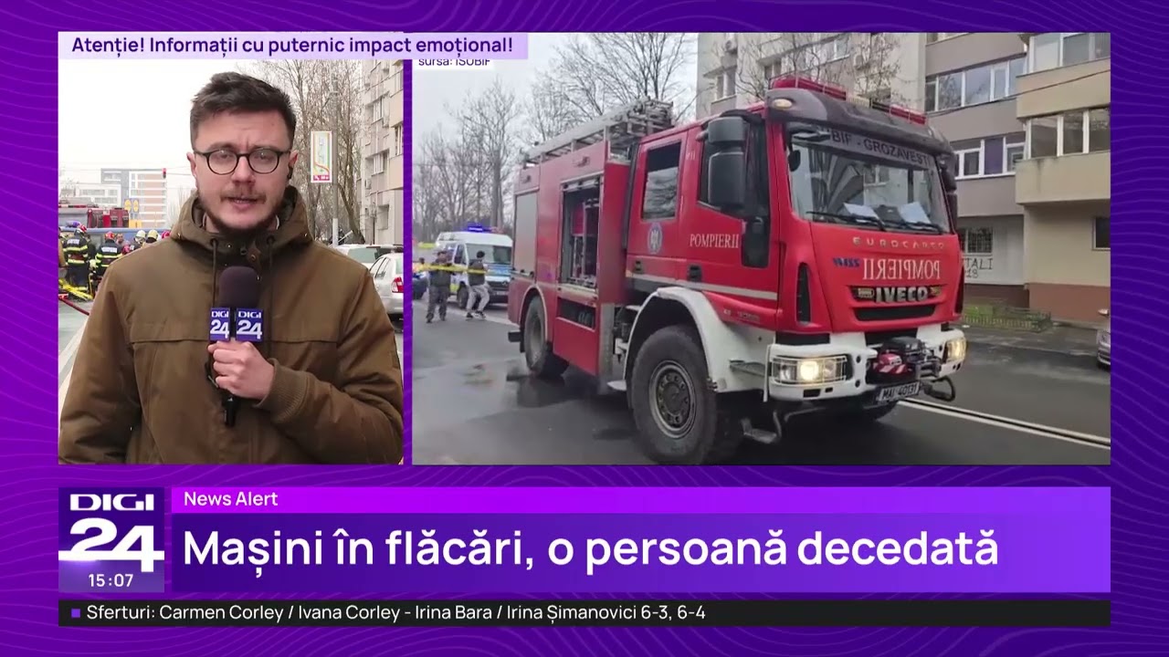 Incendiu puternic în Sectorul 6 al Capitalei: o femeie a murit, altă persoană e rănită