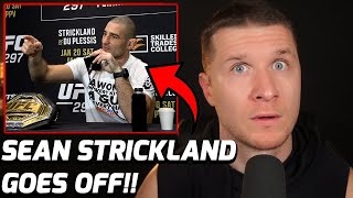 Sean Strickland GOES OFF On A Reporter At UFC 297.. Did He CROSS The Line??