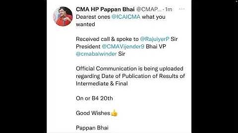 New update regarding results of CMA | intermediate | final | Dec 2021