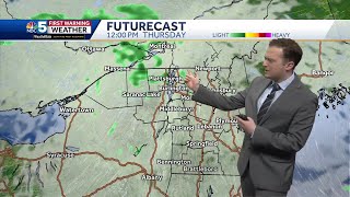 Passing showers Thursday in Vermont, New York (05-29-25)