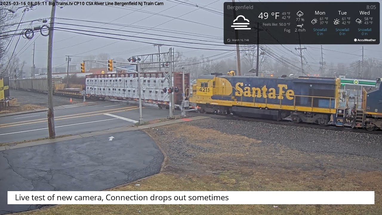 LIVE BigTrains.TV CP10 CSX River Line Bergenfield NJ