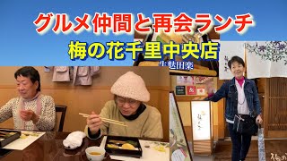 グルメ仲間と再会ランチ　梅の花千里中央店(大阪府豊中市) 食べログ 哲太郎 餃々 折り目正しい駅地下店 千里中央のディナー