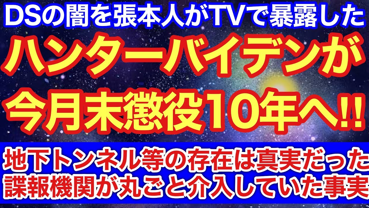 ハンターバイデンが今月末に懲役10年へ‼︎