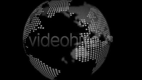 after effects project  -  Rotating Dotted Globe Loop + ALPHA  - from videohive