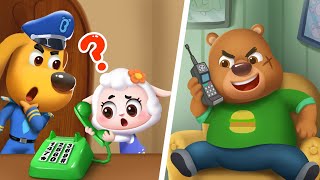Phone Call from a Stranger | Safety Tips | Sheriff Labrador Cartoon | BabyBus TV
