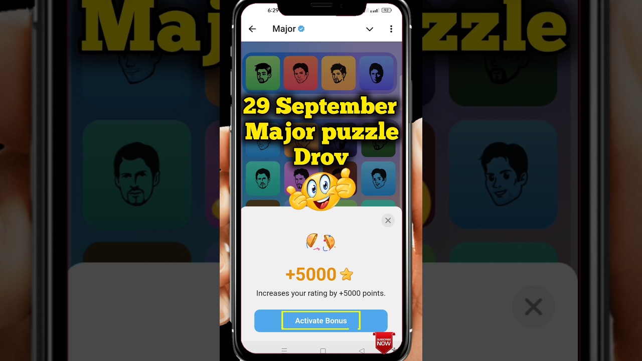 29 September Major Puzzle Durov | Major Puzzle Durov Today| Major Combo Today