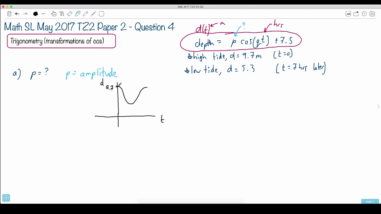 Question 4a — IB Math SL — May 2017 TZ2 Paper 2 — Past IB Exams Solutions