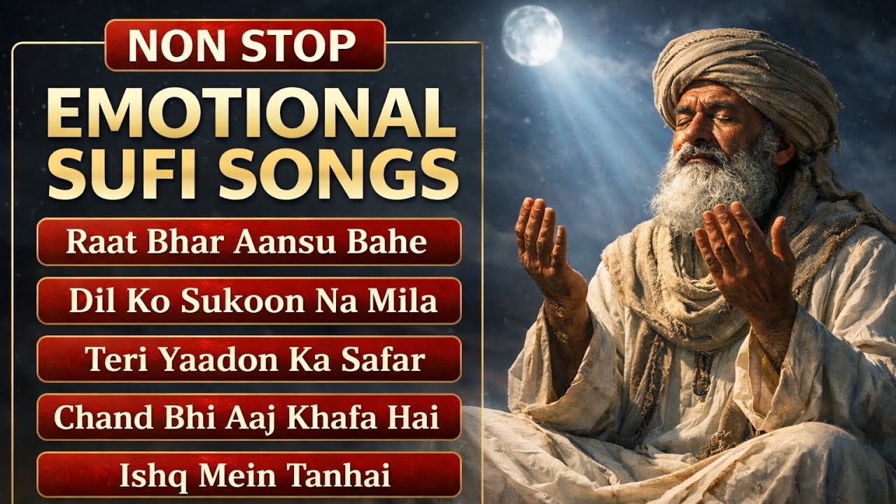 NON STOP EMOTIONAL SUFI SONGS 2026 💔 Raat Bhar Aansu Bahe | Dil Ko Sukoon Na Mila