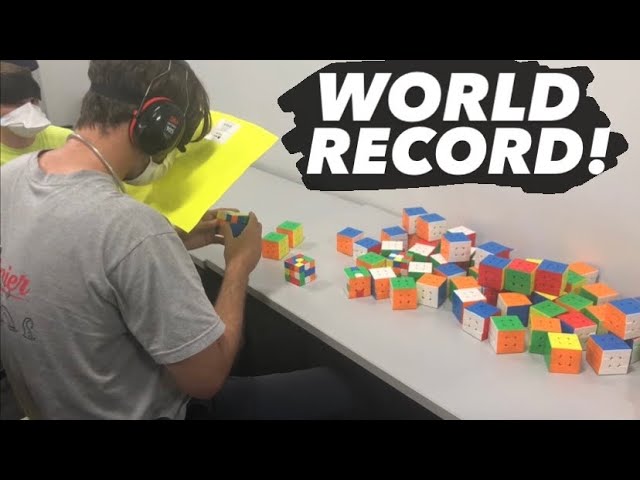 Newtownabbey man solves Rubik's Cube blindfolded to record fastest time for  Ulster competitor