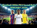 Efootball 2026 Ps3 New SAVED DATA transfer