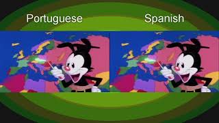 Another comparison but it's Spanish and Portuguese now.