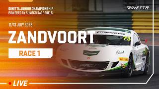 LIVE | Race 1 | Zandvoort | Ginetta Junior Championship powered by Sunoco Race Fuels