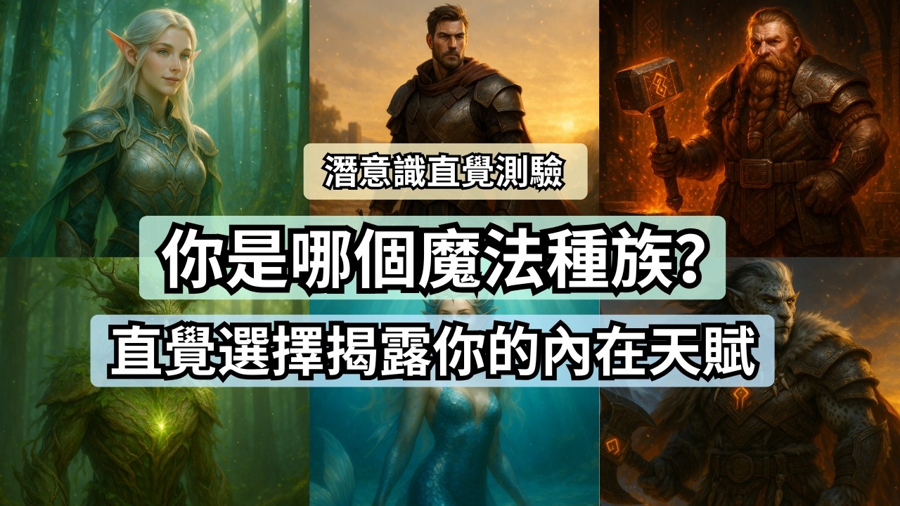 你是哪一族？直覺選擇揭露你的內在天賦｜魔法原型直覺測驗