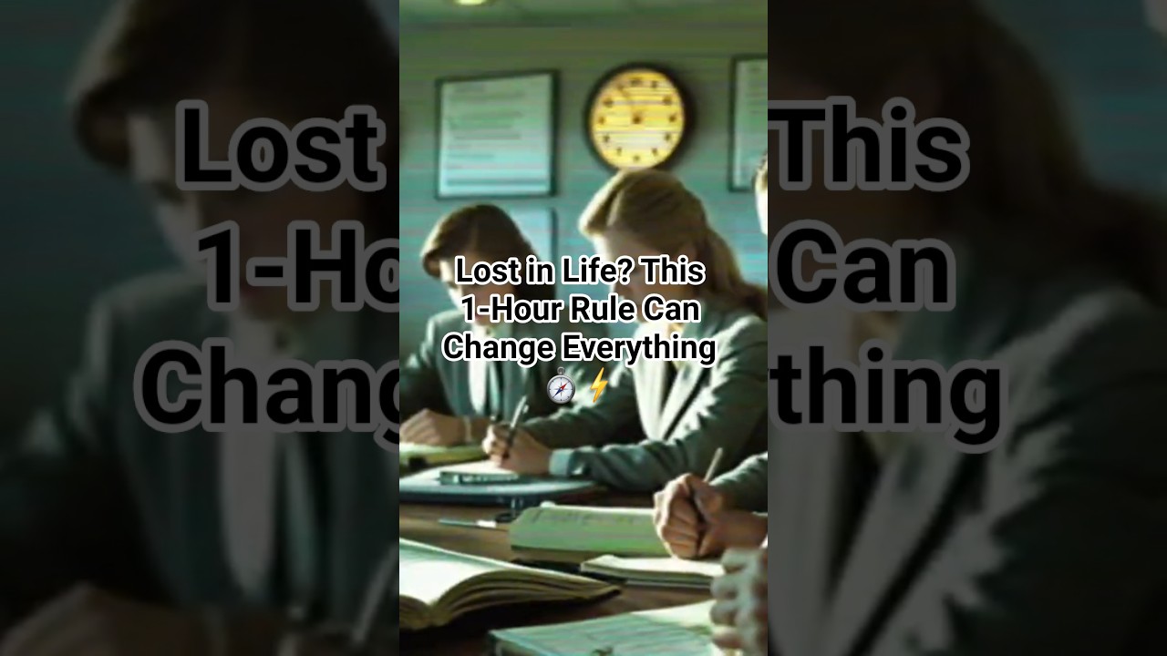 Lost in Life? This 1-Hour Rule Can Change Everything 🧭⚡