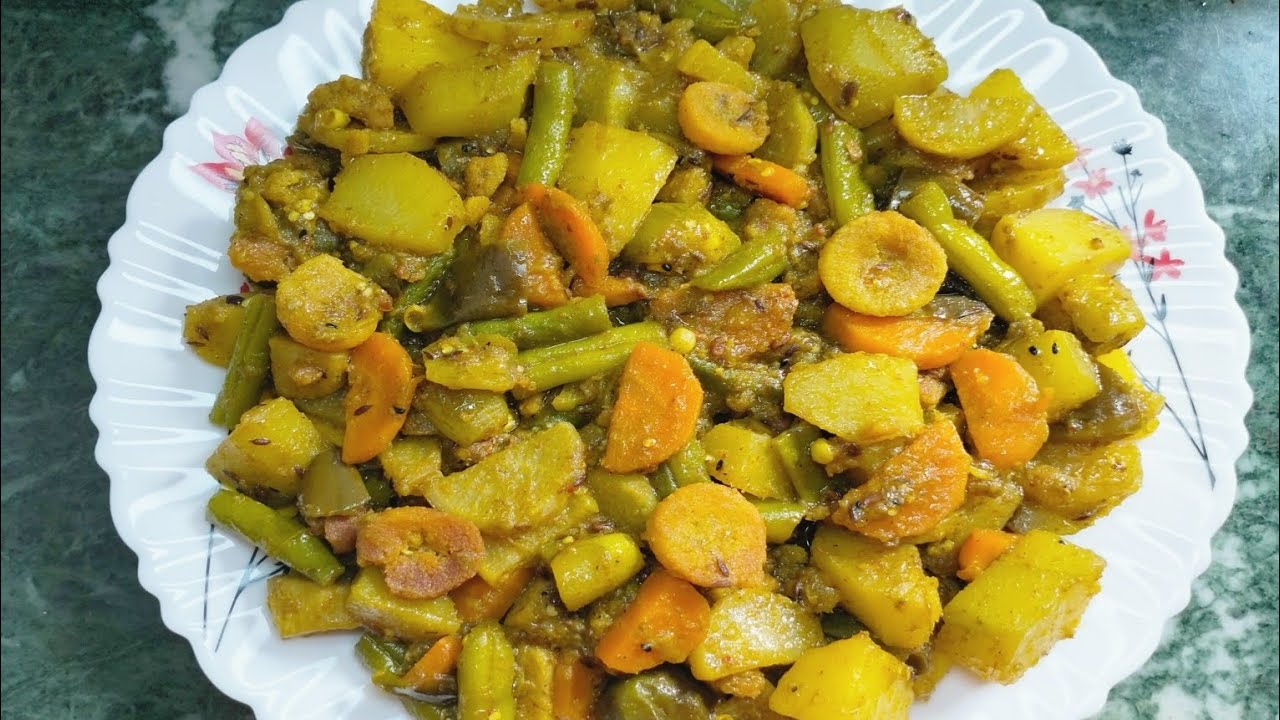 নিরামিষ সবজির রেসিপি।। Niramish sabji recipe Bangla।। Mix vegetable