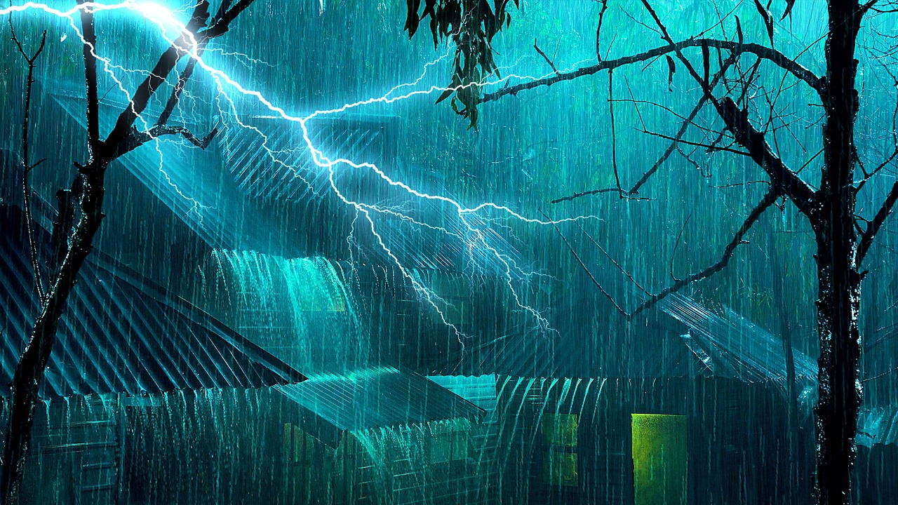 Lluvia Pesada con Sonidos de Trueno | Sonidos de Tormenta para Relajación y Sueño Profundo