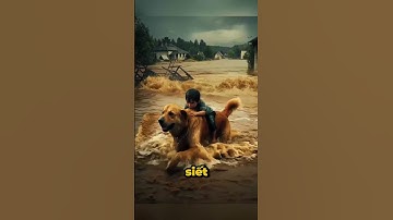 Khoảnh khắc xúc động: Chó trung thành cứu chủ giữa dòng nước lũ #shortvideo #shorts #xucdong  #chó