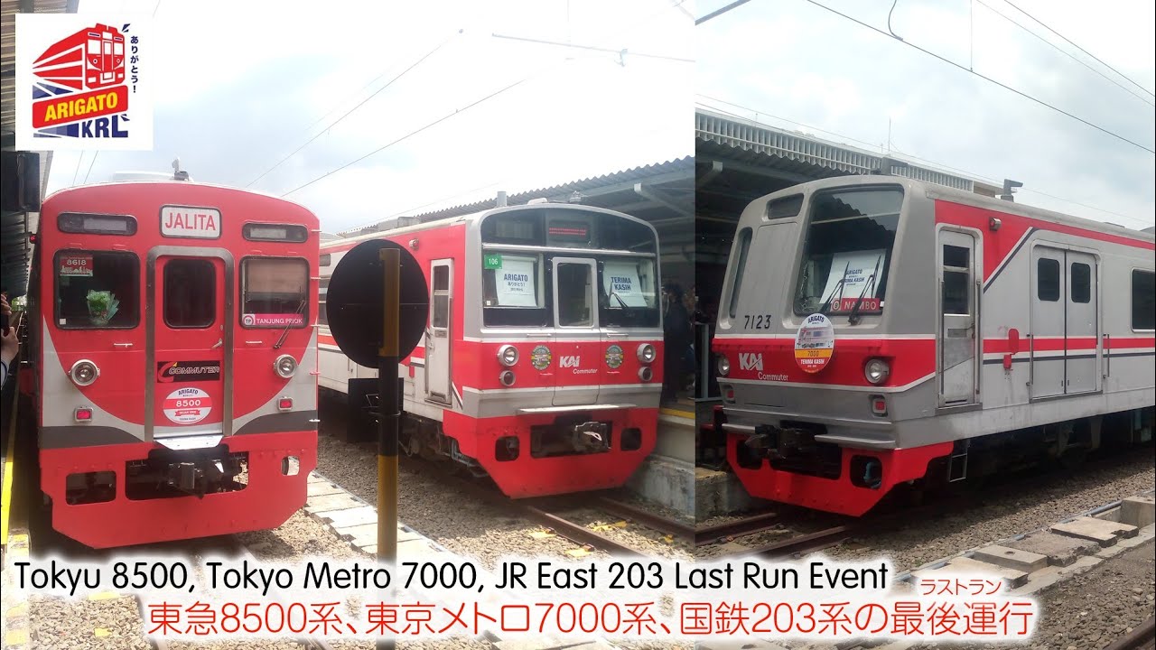 3 KRL Dari Jepang Pensiun! Arigato KRL Tokyu 8500 JALITA, Tokyo Metro 7000 & JR 203 Di Jakarta Kota
