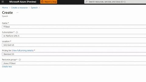 How to create and manage speech resources to start speech services