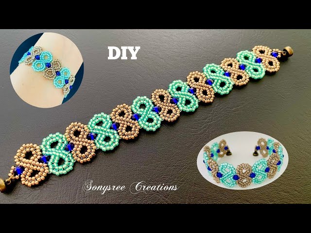 This DIY infinity bracelet tutorial will show you a fun bracelet making  instructions with st…