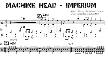 Machine Head - Imperium (Drum transcription) | Drumscribe!