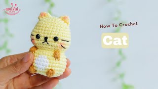 #445 | Amigurumi Cat | Crochet No Sew | Amigurumi Beginner Tutorial | AmivuiStudio