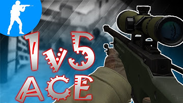 CS:GO - Insane 1 v 5 Clutch Ace !!! (AWP Skills,No Scope,Kobe)